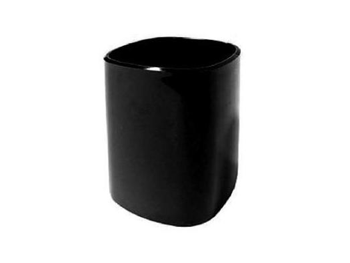 Porta-Lápis Redondo de Plástico - Preta
