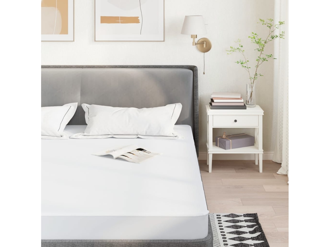 Vidaxl Protetor De Colchão Impermeável 120x200 Cm Branco