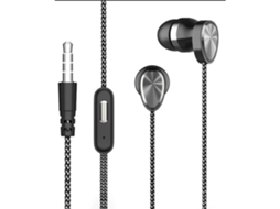 Fones De Ouvido Com Fio 3, 5mm Com Cancelamento De Ruído E Graves Profundos Para Jogos Esportes Design Intra Auricular