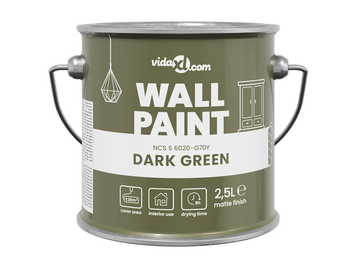 Conjunto 1 Tinta De Parede Vidaxl Floresta (2,5 L)