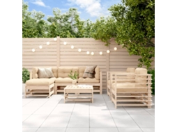 Vidaxl 7 Pcs Conjunto Lounge De Jardim Pinho Maciço
