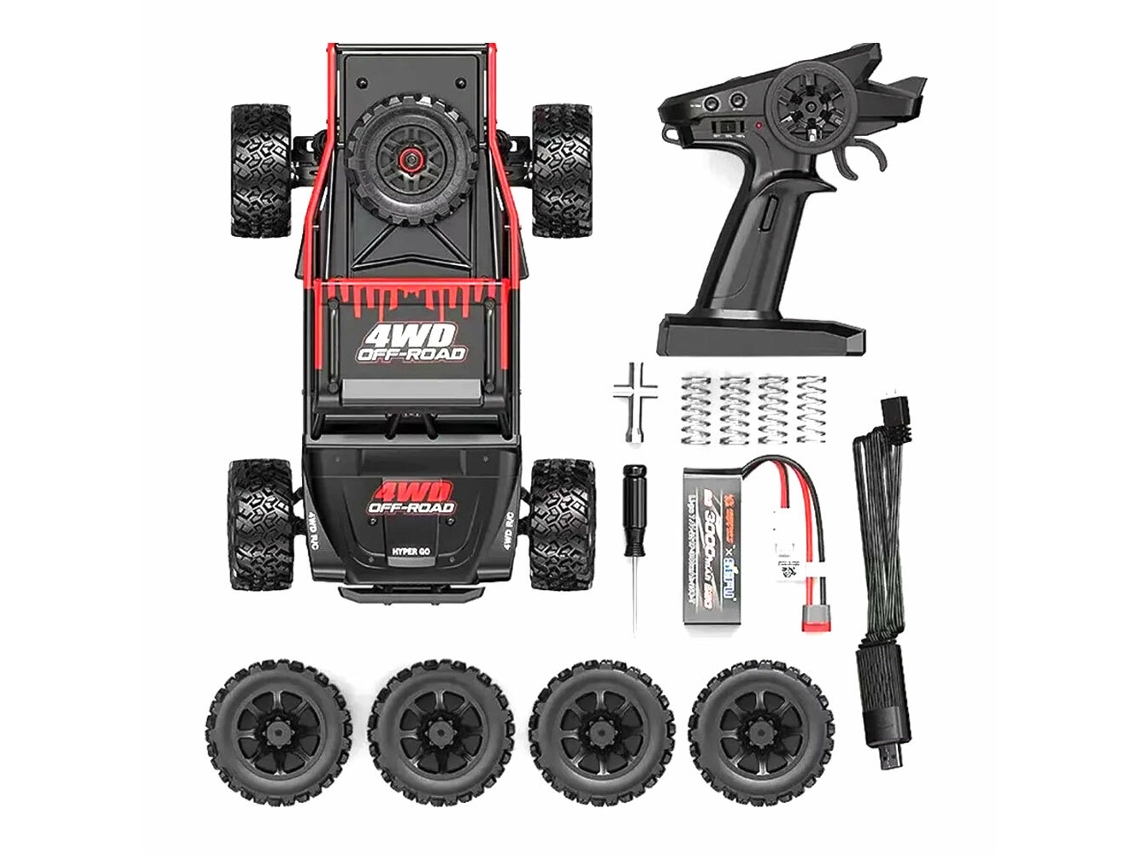 Duas Bateriasmjx Hyper Go 14209 1/14 Carro Rc de Alta Velocidade Sem Escovas, Modelo de Veículo 43km/h MDUG