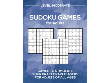 Livro Sudoku Games For Adults Level Moderate De Boomer Press (inglês)