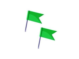 Sinalizadores Bandeiras Verde Cx 20un