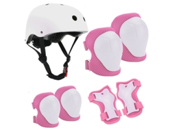 Kit Proteção De Crianças Capacete 7 Em 1 ,tamanho:s Rosa