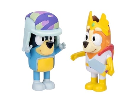Pacote com 2 bonecos de conto de fadas Bluey Chile e Bandit 17974 Famosap25