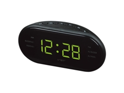 Rádio relógio Digital Led Oval BRILVIBERA (amarelo)