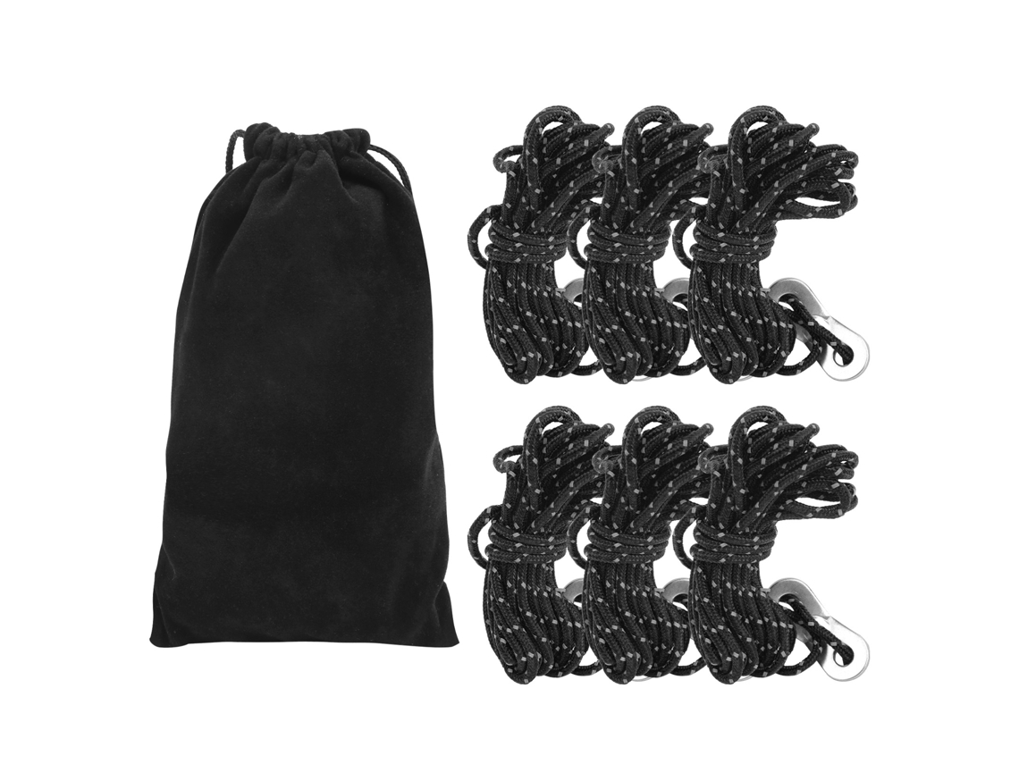 Conjunto de 6 Cordas Refletoras 4 M e 3 Mm com Fivela Alumínio AQUAFORGE