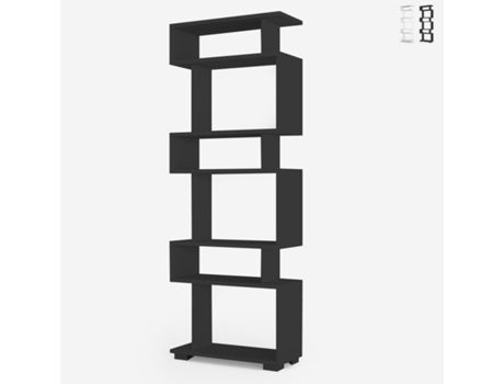 Prateleira de parede moderna com 6 prateleiras abertas 60x19,5x162,9cm Blok Dekorister