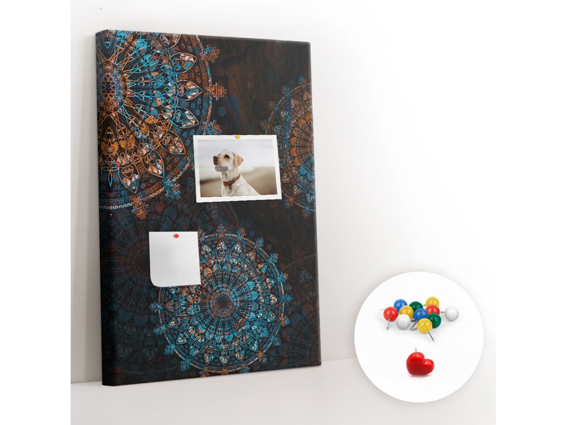 Painel De Cortiça Para Parede Mandala Decorativa Para O Quarto Das Crianças Espelharte (40x60 Cm)