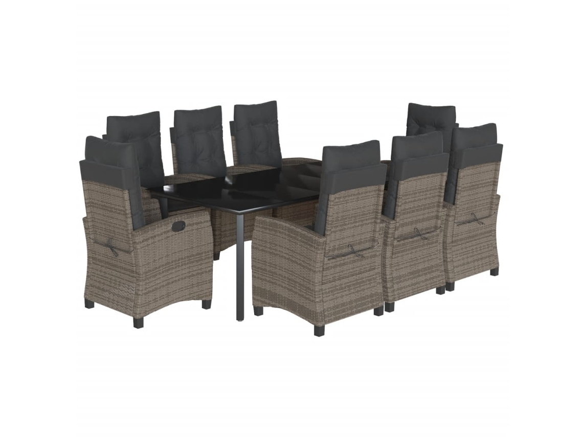 Garden Dining Set, Garden Dining Sets Vidaxl Cinzeto Rattan / Vime (200 Cm Table Length)