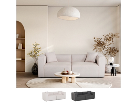Sofá modular de 3 lugares para sala de estar moderna em tecido Neko Modus Sofá