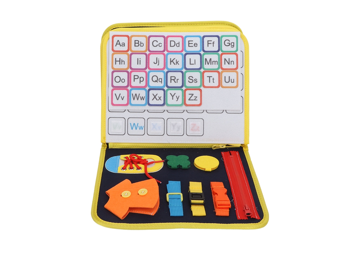 Primerox placa Montessori Sensorial para Crianças: Aprendizagem Habilidades Básicas e Diversão com 18 Itens