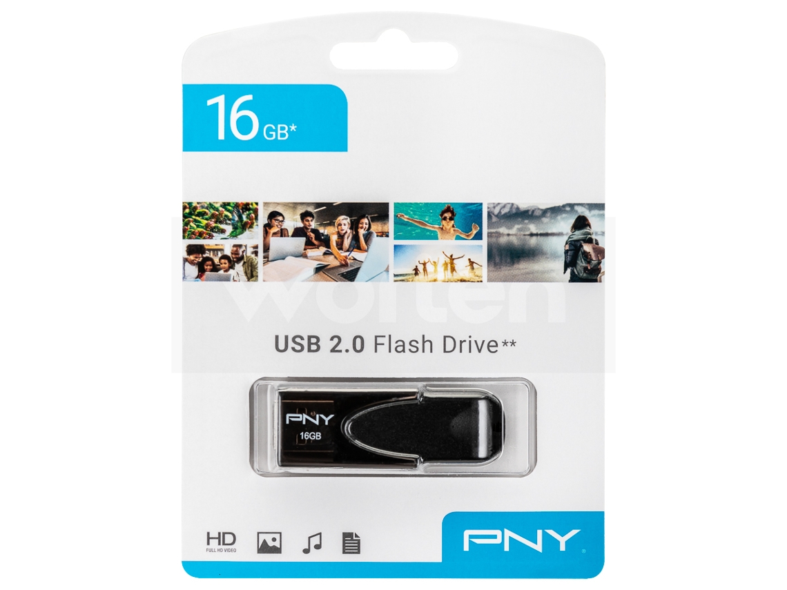 Pen USB PNY 16GB Attaché 4 USB2.0 Preto