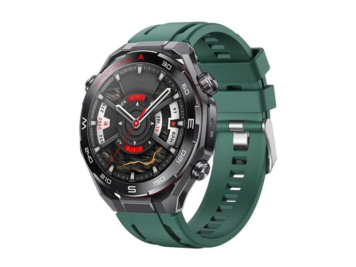 Bracelete para Huawei Watch Ultimate 2 Silicone Cor Única Fivela de Pino Verde Escuro XIAOMOYU