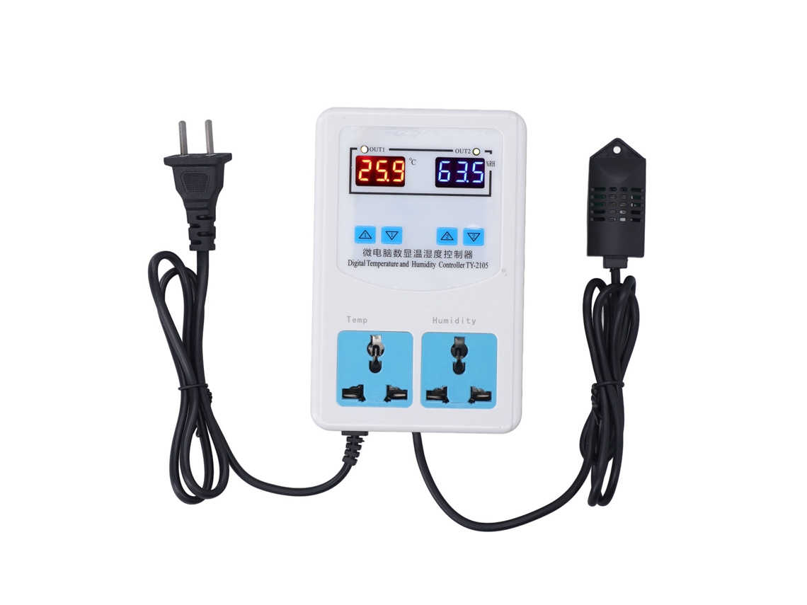 Controlador Digital de Temperatura e Umidade com Display LCD S/MARCA