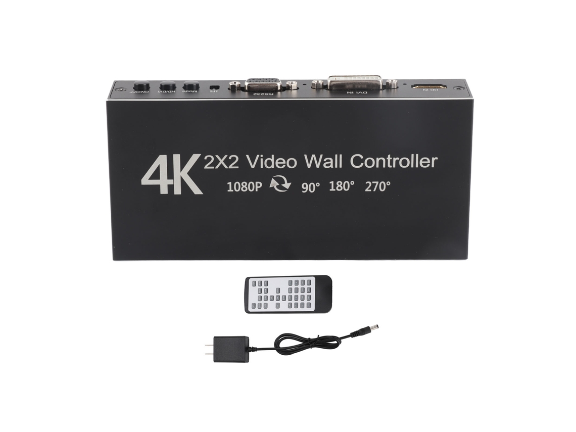 Controlador de Parede HDMI EOOCOO emparelhamento rotativo 2x2 4k
