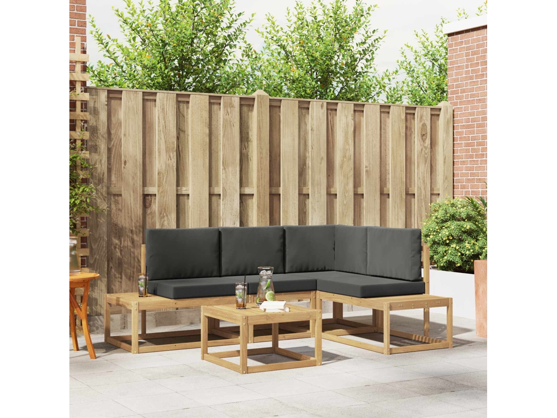Vidaxl Conjunto De Sofás Para Exterior 4 Peça Branco E Antracite
