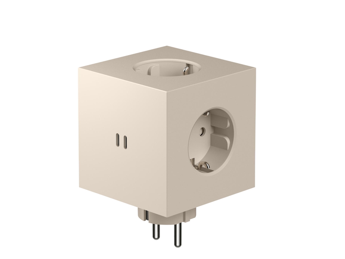 Carregador de Parede AVOLT Square 2 2x Usb - C e 3 Fichas AC (30W - Bege )