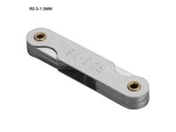Ferramenta De Medição De Raio De Filete Em Aço Inoxidável Para Externo, Interno, Côncavo E Convexo (r0.3-1.5mm)