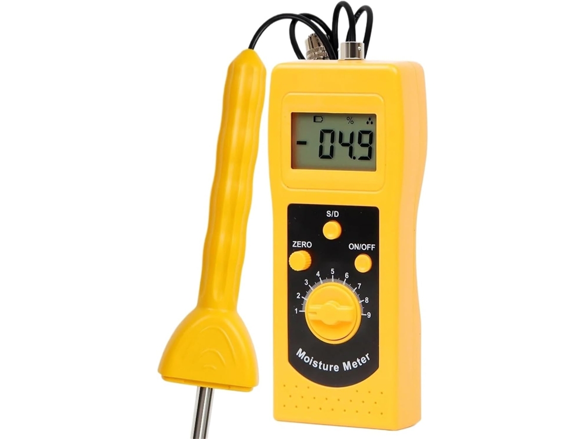 Medidor De Umidade Para Solo Com Visor Lcd, Detector Alta Sensibilidade, Sonda E Areia, Função Luz Fundo