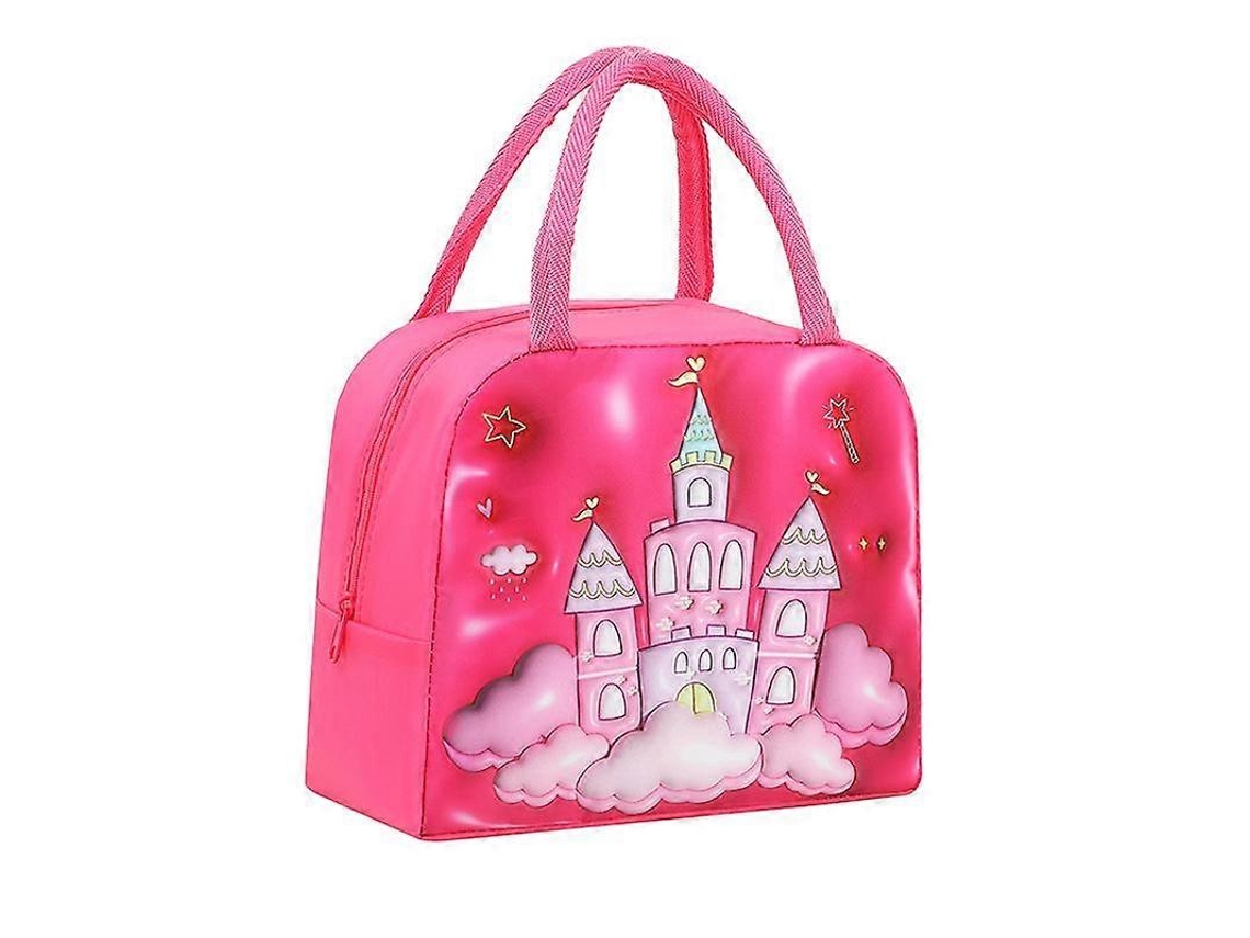 Nova e fofa bolsa bento infantil com alça para lancheira de arroz Aquaforge.