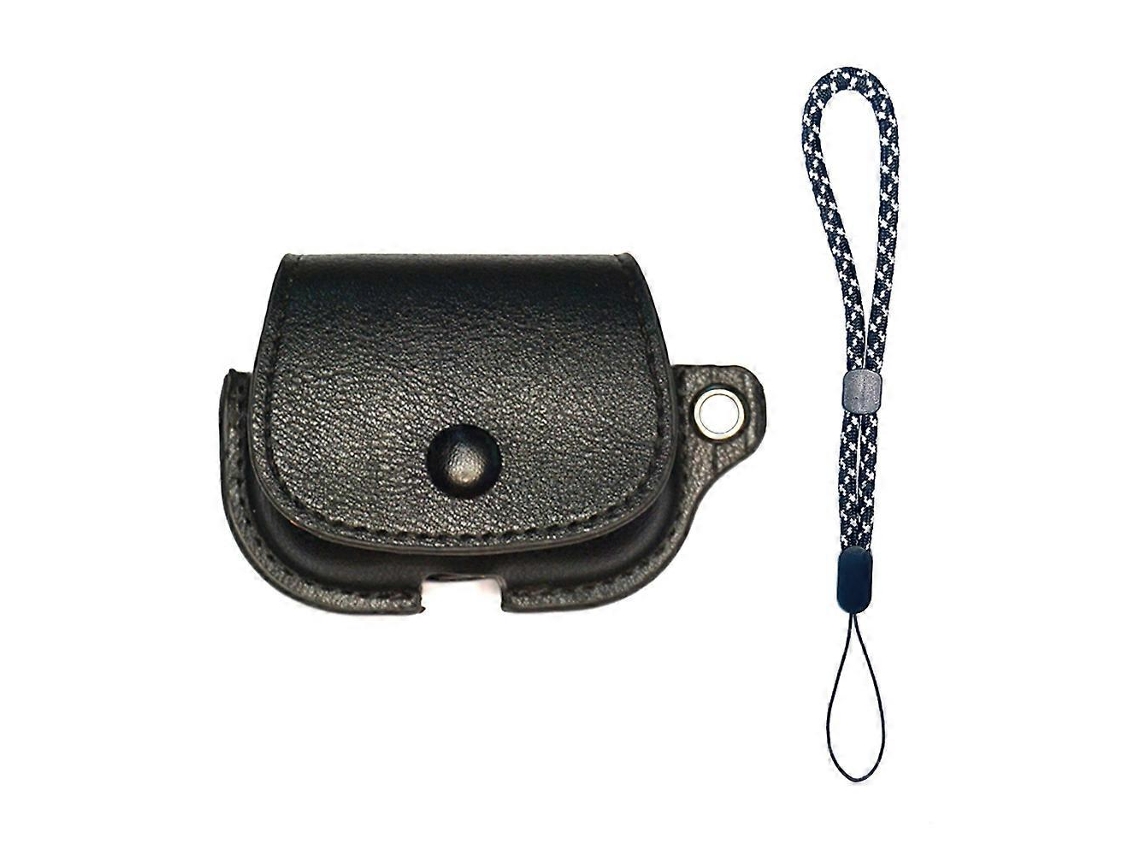 Capa Protetora De Couro Sintético Estilo Mochila Para Airpods 1/2 Com Cordão