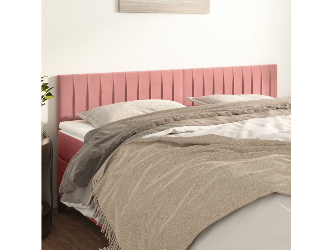Vidaxl Cabeceiras Rosa 180x5x78/88 Cm Veludo