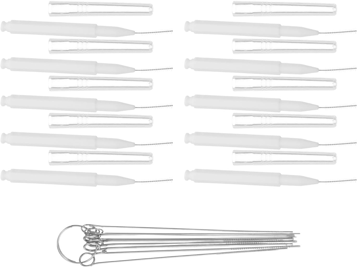 Escova De Limpeza Para Ranhuras Finas Chuveiro, Pacote Com 20 Peças, Material Pp E Aço Inoxidável, Para Limpeza