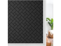 Película Para Janelas Com Efeito Blackout, Película Fosca Para Vidro, Sem Adesivo, Bloqueia A Luz, Adesivos Pretos Para Janelas 44, 5 X 400 Cm