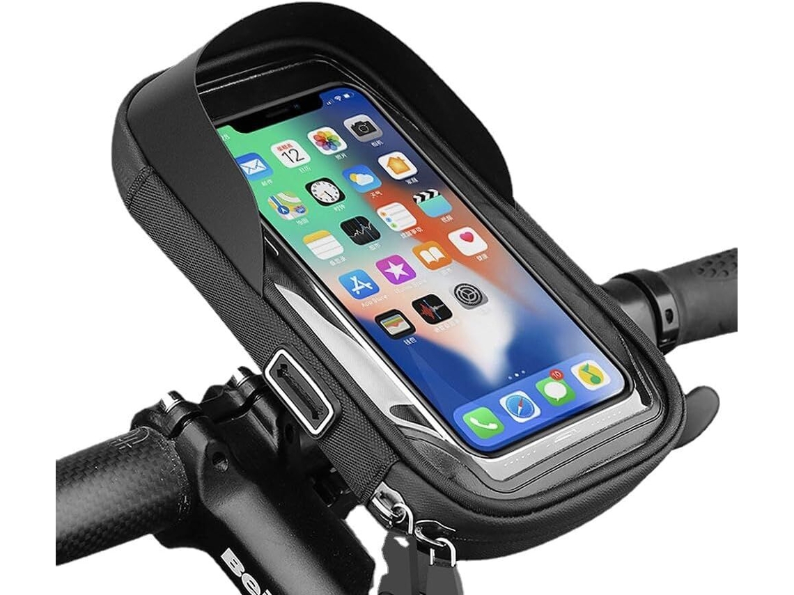 Suporte De Telefone Para Bicicleta Bolsa Bicicleta Para Telefones <16,3cm Preto Dureforward
