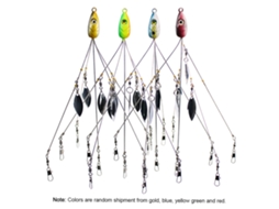Isqueiro de Pesca com 4 Iscas para Peixe Bass