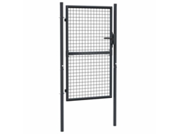 Portão Jardim Vidaxl Antracite Aço (100x200cm)