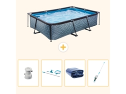 Exit-toys Piscina Exit Retangular - Efeito Pedra - 300x200x65 Cm - 5-peças S323