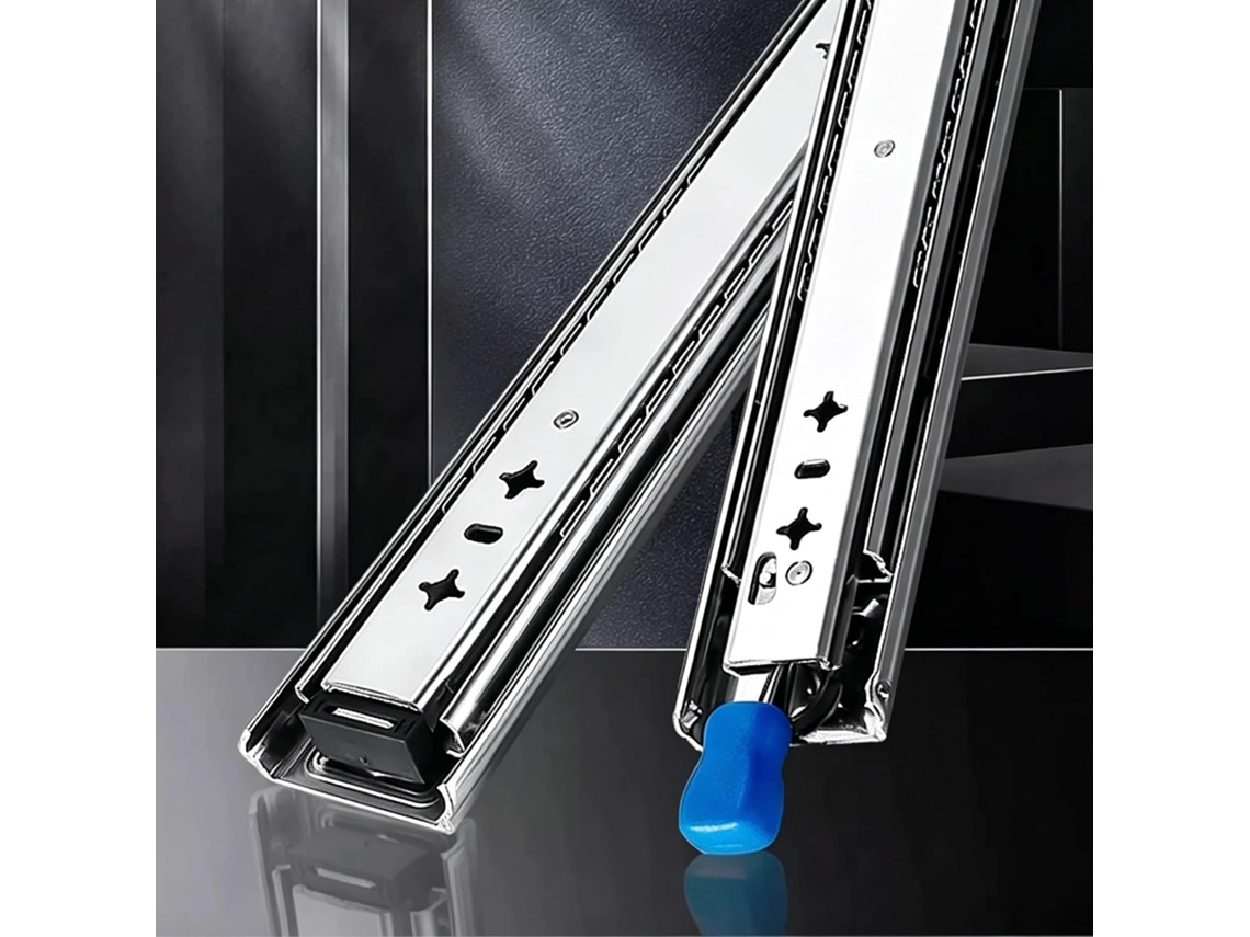 Corrediças De Gaveta Com Trava, Trilhos Laterais Com Rolamentos De Esferas, Corrediças Extensíveis Triplas, Para