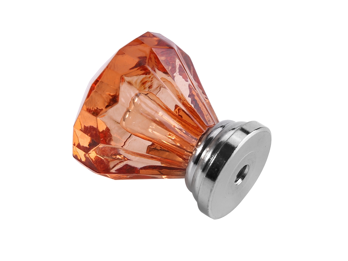 Lanterna com Espigão de Vidro (25mm, Laranja Escuro, Material Acrílico)