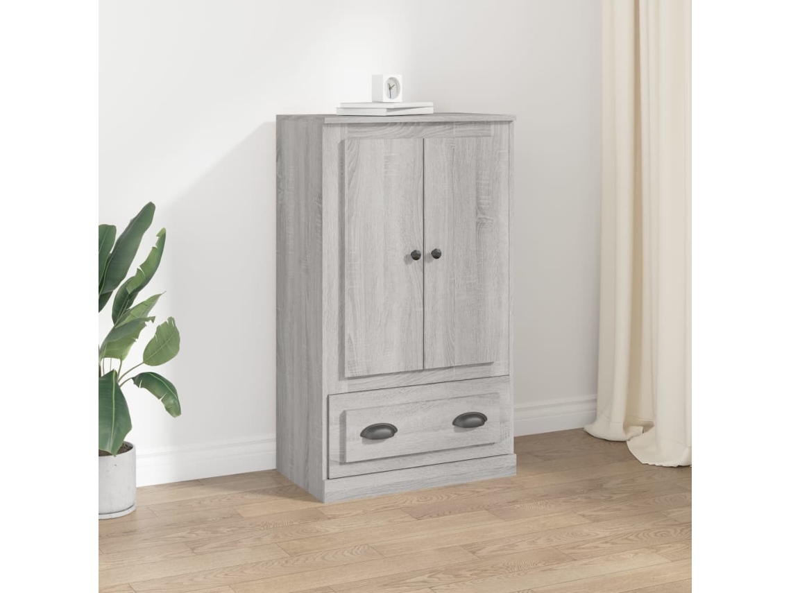 Vidaxl Armário Alto Derivados De Madeira 60x35,5x103,5 Cm Sonoma Cinza