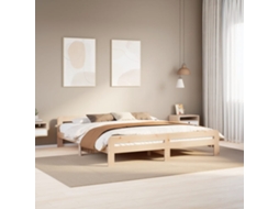 Vidaxl Cama Sem Colchão 200x200 Cm Madeira De Pinho Maciça