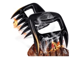 Desfiador de carne, desfiador de carne de porco em formato de garra de urso, utensílio para churrasco (preto)