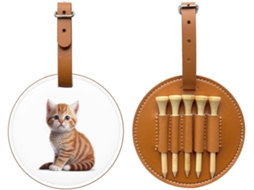 Bolsa para Guardar Tees de Golfe em Formato de Gato Fácil de Transportar e Mais Eficiente para Jogar Golfe.