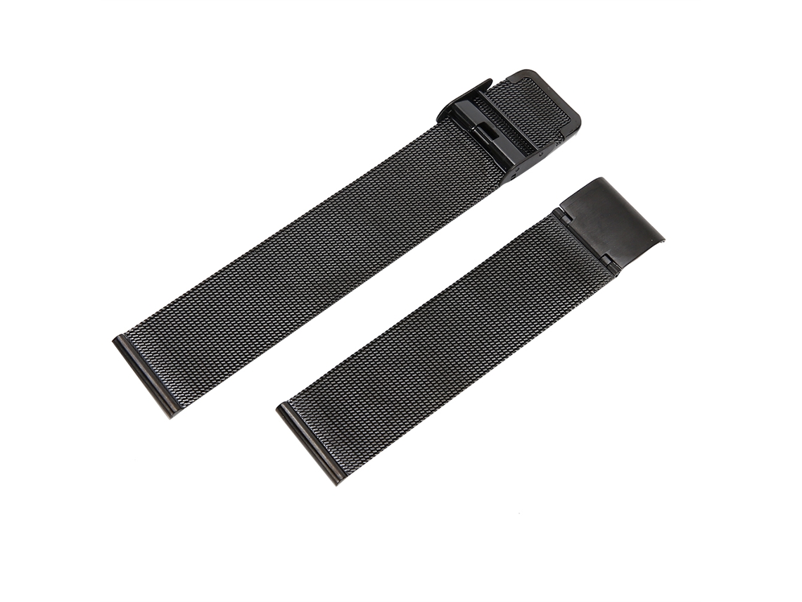 Correa De Reloj De Metal Profesional Moda 20mm Negro Accesorio De Repuesto