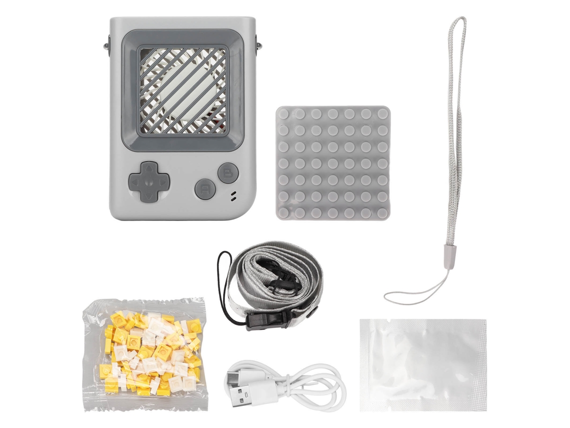 Ventilador De Colar Recarregável 3 Níveis Operado Por Bateria Usb Hanging Neck Fan Cinza