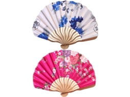 Leques Dobráveis Decoração Adereços Fotográficos Estilo Japonês 2 Unidades Tecido Delicado Pequeno Leque GOKOCO