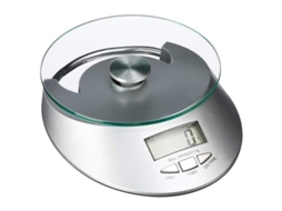 Balança de Cozinha Digital Vidro/metal Cinza AQUAFORGE