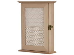 Armário Para Chaves Mdf Cor Cor de Madeira Natural 20x6.5x26.5cm Homcom