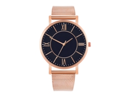 Reloj De Moda Para Parejas Con Correa De Malla Dial Redondo Cuarzo Unisex