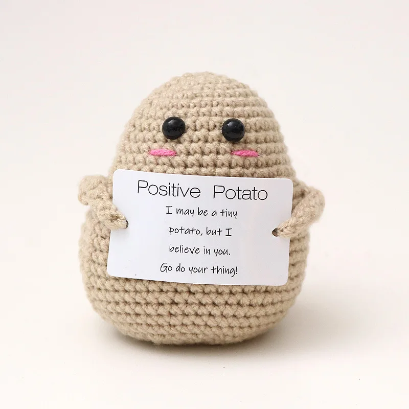 Boneca De Crochê De Batata Para Apoio Emocional, Divertida E Com Energia Positiva.