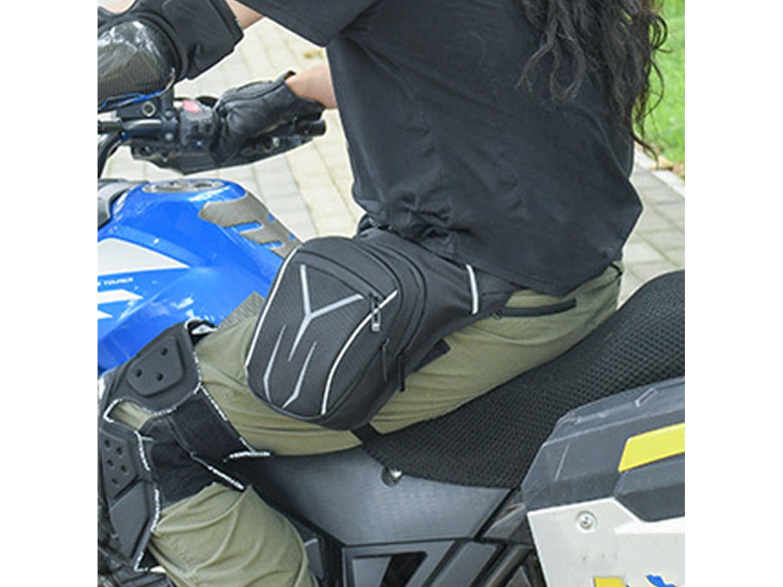 Bolsa Mali de Perna para Moto, à Prova de Chuva, Reflexiva, Cinto Ajustável