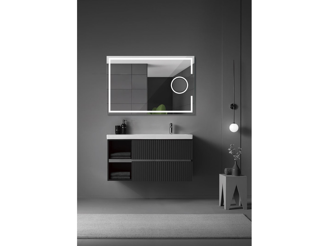 Espelho Espelho de Ampliação com Luz Led X5 Anti-Embaciamento 80 X 80 Cm MICE COLLECTION