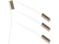 Conjunto De 4 Escovas Aço Para Limpeza E Manutenção Eletrodomésticos, Design Portátil, Cor Branca
